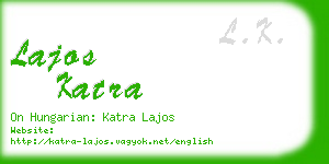 lajos katra business card
